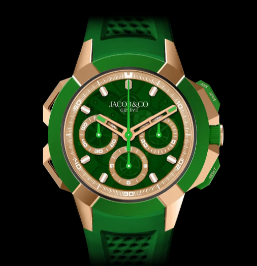 Fake Jacob & Co epic x chrono 44mm tri compax green EC440.43.AD.AA.A watch Fake Jacob & Co epic x chrono 44mm tri compax green EC440.43.AD.AA.A watch